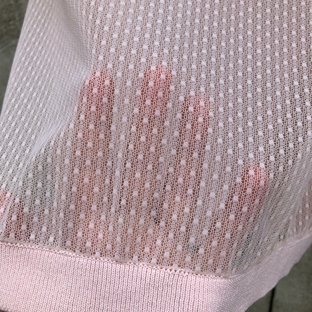 Zara | lightweight pink sheer back sweater - Picture 3 of 4